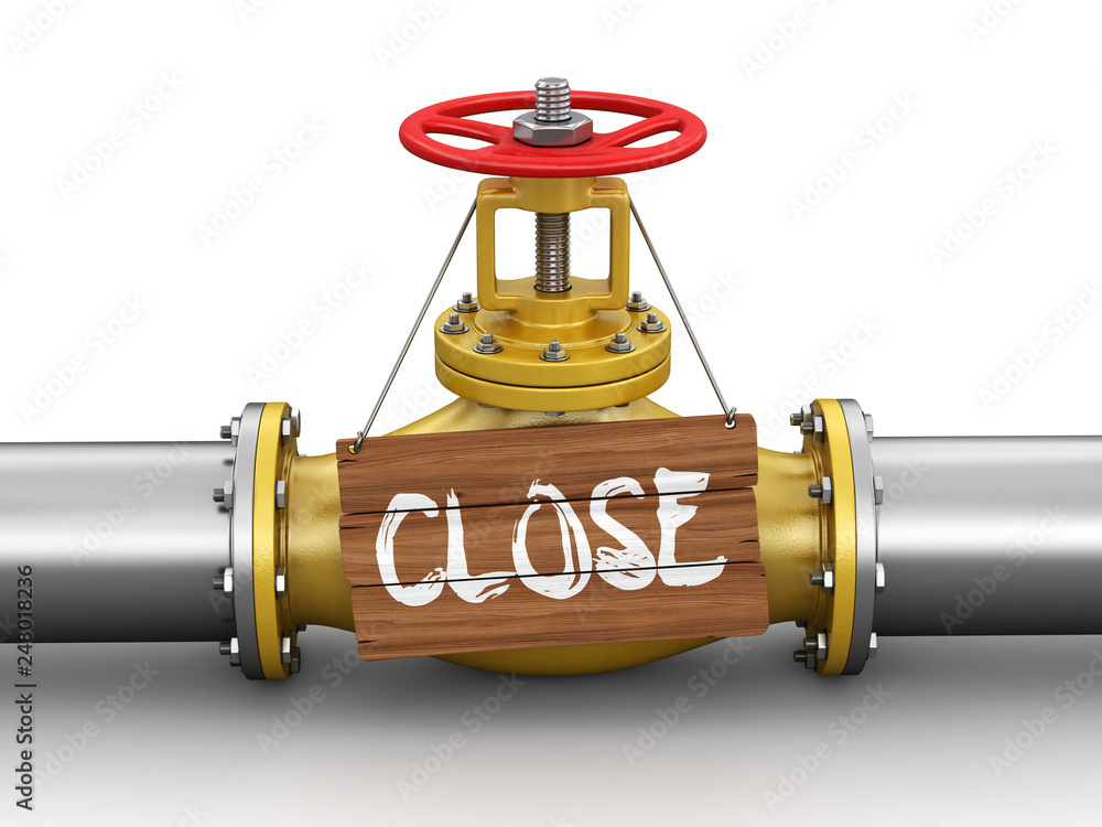 Poster pipeline with close. image with clipping path