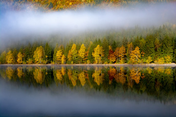 Romania  in the Carpathian mountains , landscape from Transylvania in autumn time 