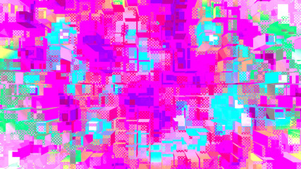 Bright pink abstract background with acid details.