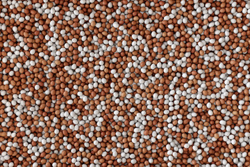 Background with lot of brown and white eggs