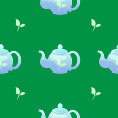 Teapot seamless pattern