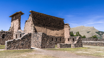 Ruins of an ancient temple in the Andes