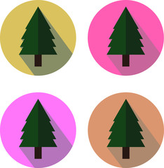 christmas tree vector icon.