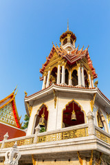 architectural detail at the Wat Chanasongkhram Ratchaworamahawihan, Bangkok, Thailand, Asia