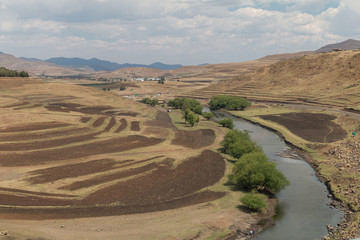 Maletsunyane River close to Semongkong, Lesotho