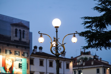 Fototapeta na wymiar Street lighting lamppost
