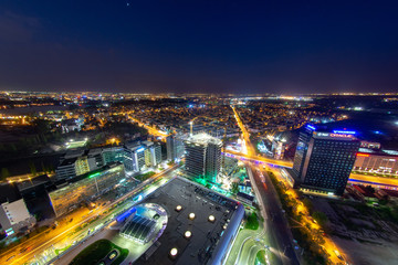 Fototapeta na wymiar Bucharest city scape , Bucharest skyline 