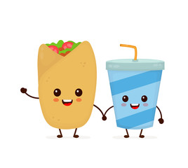 Cute funny smiling happy buritto