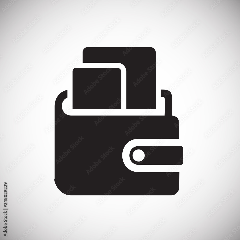 Poster wallet icons on white background for graphic and web design, modern simple vector sign. internet con