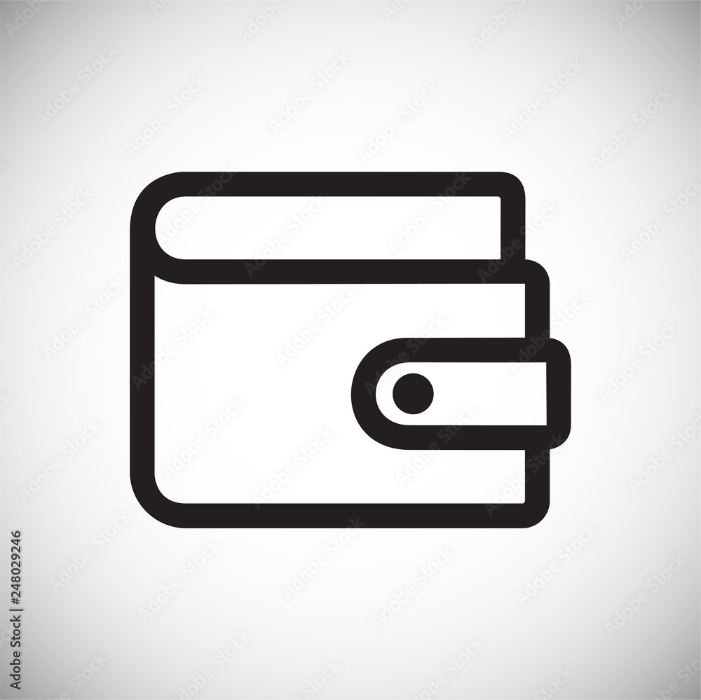 Poster wallet icons on white background for graphic and web design, modern simple vector sign. internet con