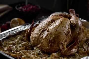 baked chicken with potatoes