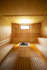 Fototapeta na wymiar Sauna interior detail 