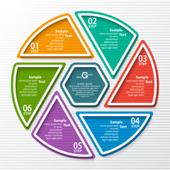 Abstract 3D Paper Infographics. Business template .Vector illustration