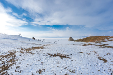 Cape Burkhan (Shaman Rock) on Olkhon Island at Baikal Lake