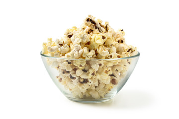 Popcorn in a glass cup
