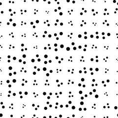 Seamless abstract background with dots, circles. Messy infinity dotted geometric pattern. Vector illustration.     