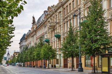 Fototapeta na wymiar Gediminas Avenue, Vilnius, Lithuania