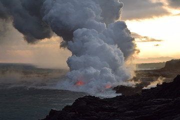 Fototapeta na wymiar 噴火