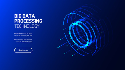 Big data analysis, computer processing visualisation, business analytics