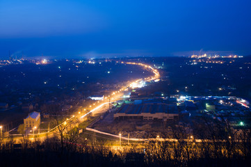 sunset over the city
