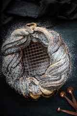 Dark Chocolate Babka Wreath