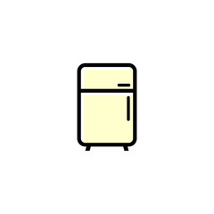 Refrigerator outline vector icon