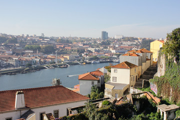 Fototapeta premium panorama of the old town of Porto