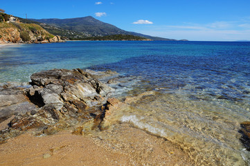 Beaches on Andros Island Greece