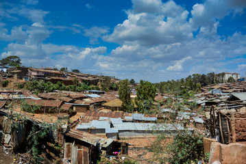 Kibera slum in Nairobi, Kenya
