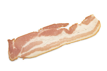 pork bacon, isolated on a white background