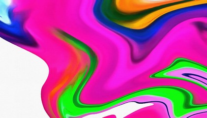 Abstract watercolor background. Marble oil paint in water on paper. Fresh and juicy colors.