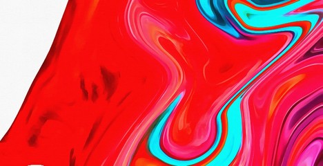 Abstract watercolor background. Marble oil paint in water on paper. Fresh and juicy colors.