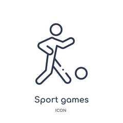sport games icon from olympic games outline collection. Thin line sport games icon isolated on white background.