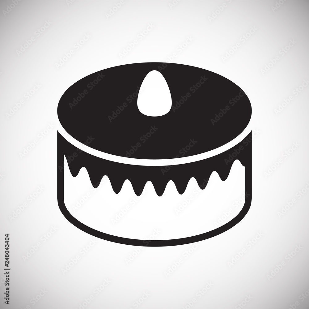 Poster cake icon on white background for graphic and web design, modern simple vector sign. internet concep