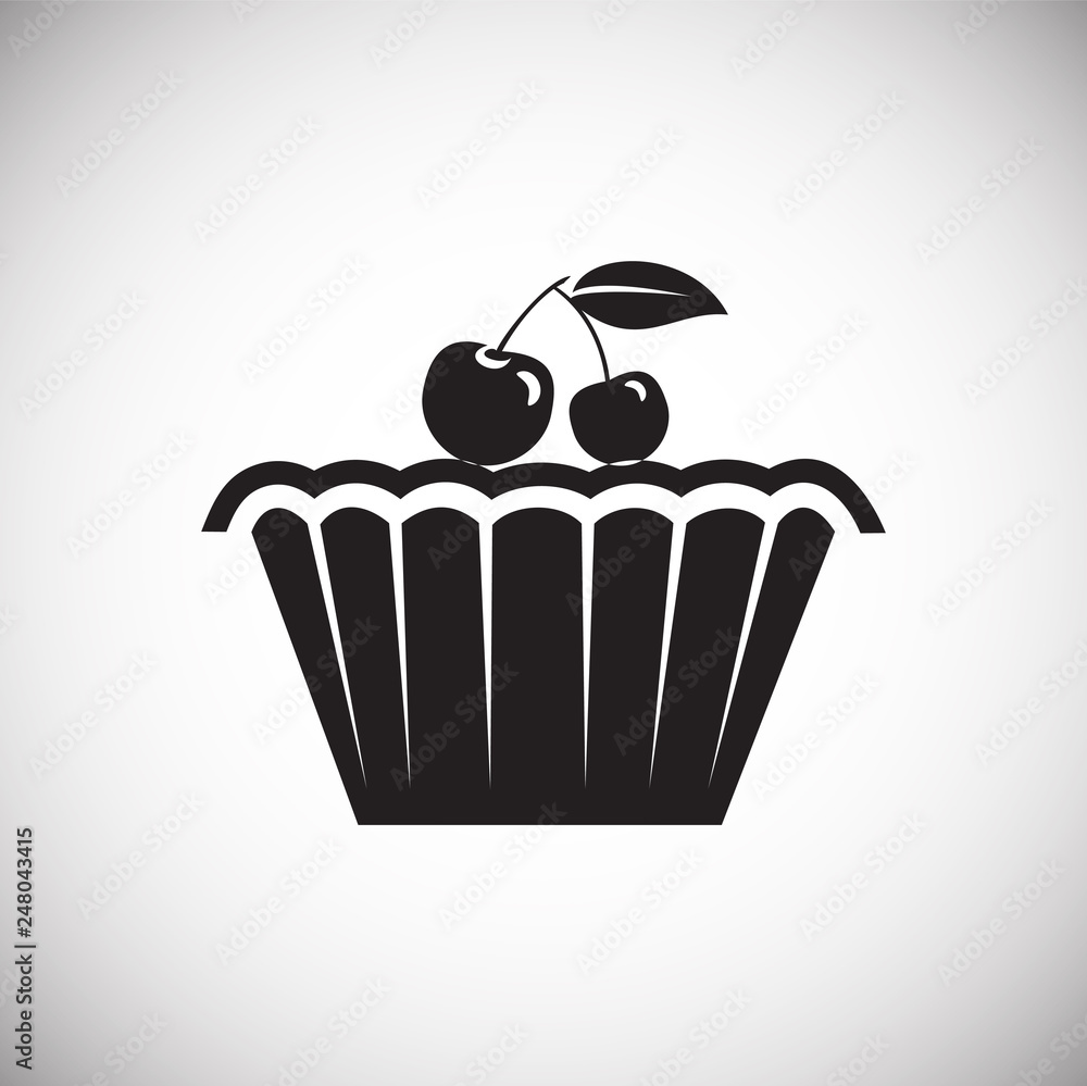 Poster cake icon on white background for graphic and web design, modern simple vector sign. internet concep