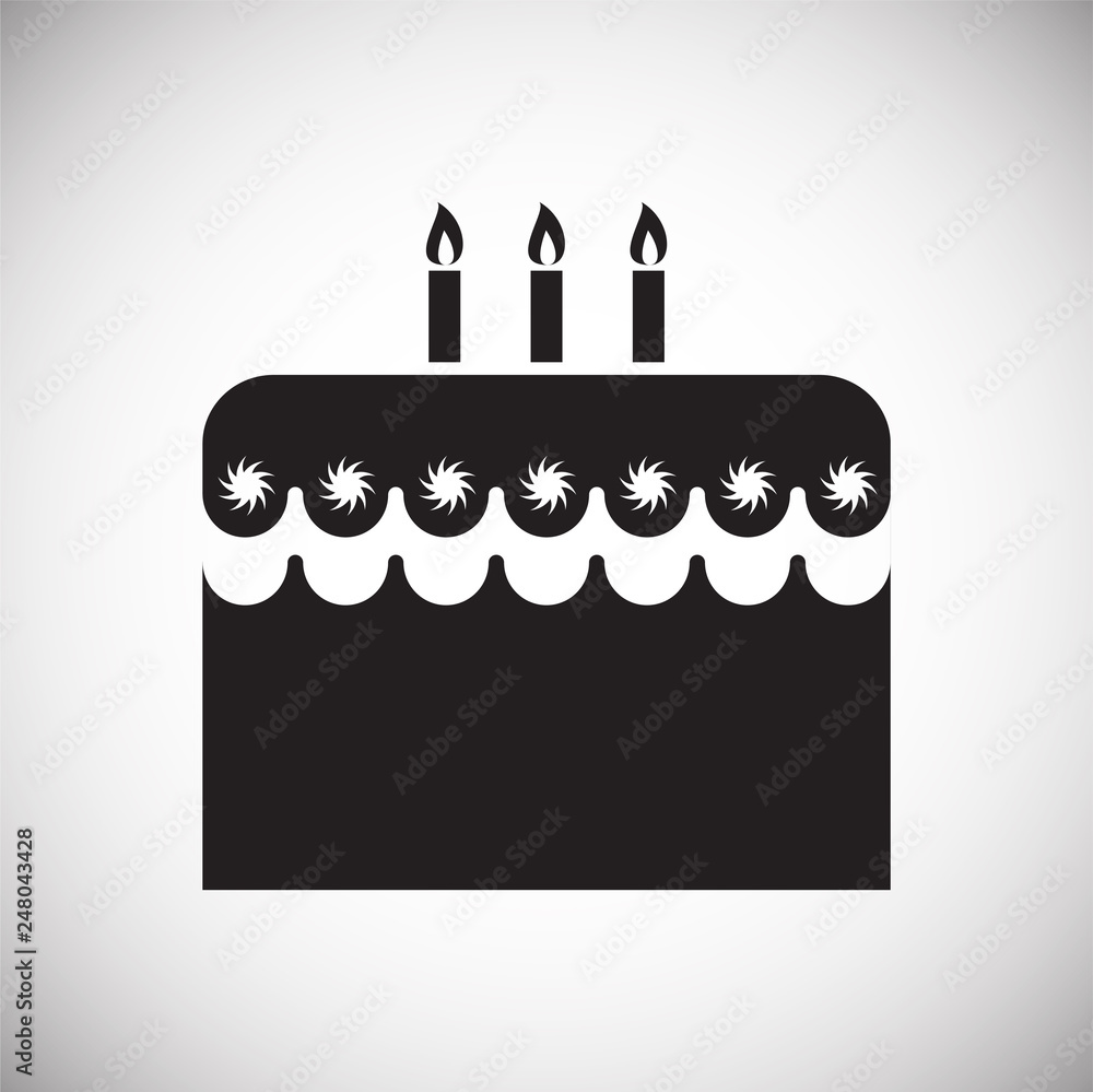 Poster cake icon on white background for graphic and web design, modern simple vector sign. internet concep
