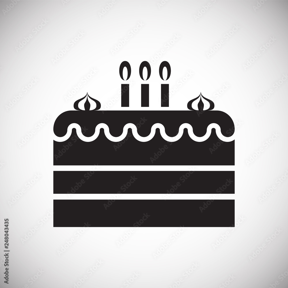 Poster cake icon on white background for graphic and web design, modern simple vector sign. internet concep