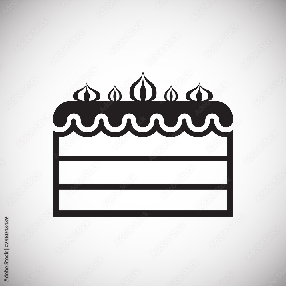 Poster cake icon on white background for graphic and web design, modern simple vector sign. internet concep