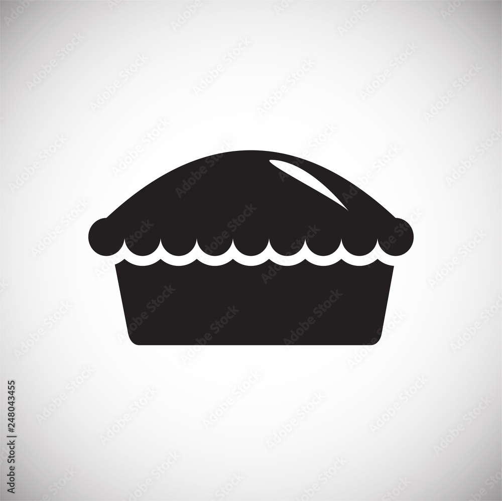 Poster cake icon on white background for graphic and web design, modern simple vector sign. internet concep