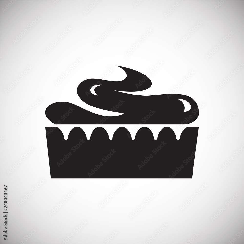 Poster cake icon on white background for graphic and web design, modern simple vector sign. internet concep