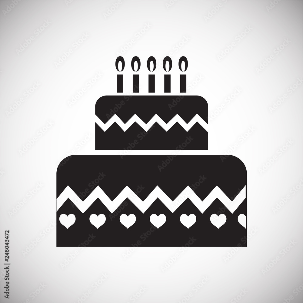 Poster cake icon on white background for graphic and web design, modern simple vector sign. internet concep