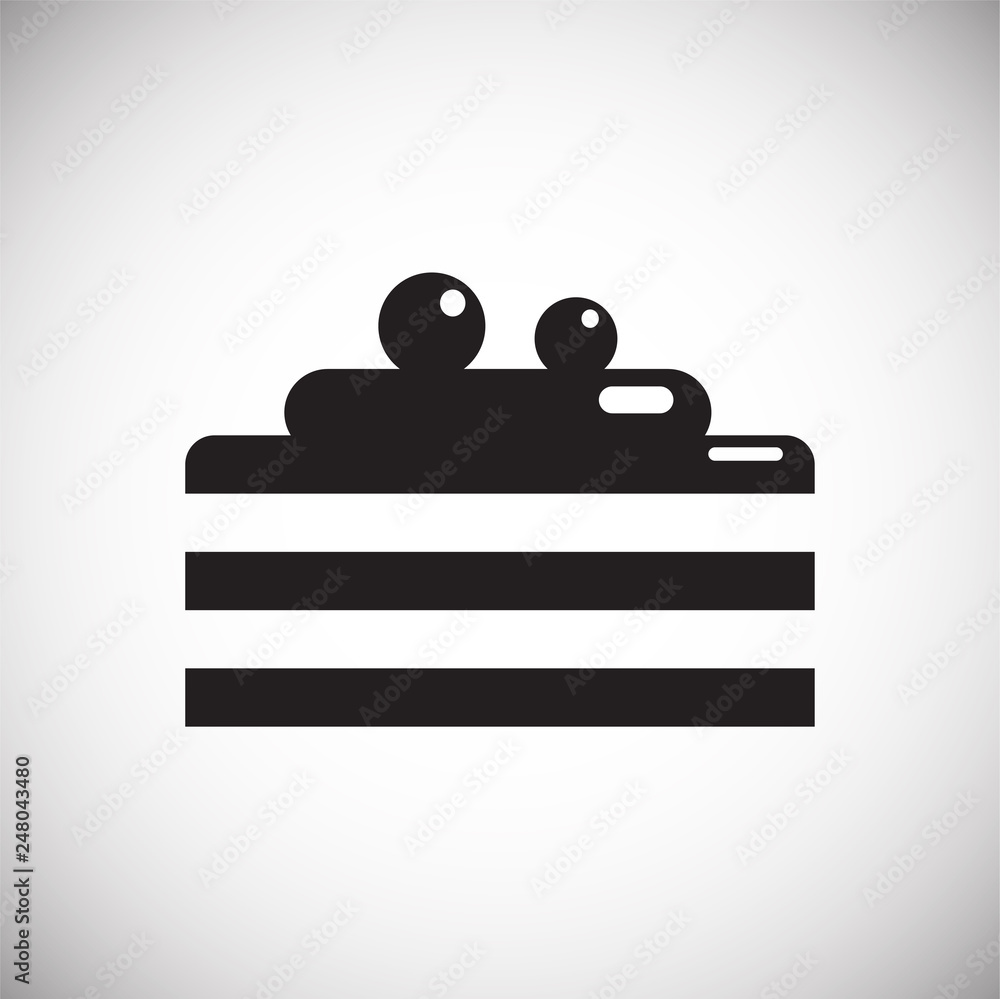 Poster cake icon on white background for graphic and web design, modern simple vector sign. internet concep