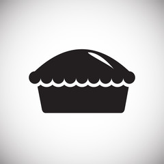 Cake icon on white background for graphic and web design, Modern simple vector sign. Internet concept. Trendy symbol for website design web button or mobile app