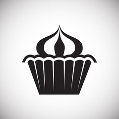 Cake icon on white background for graphic and web design, Modern simple vector sign. Internet concept. Trendy symbol for website design web button or mobile app