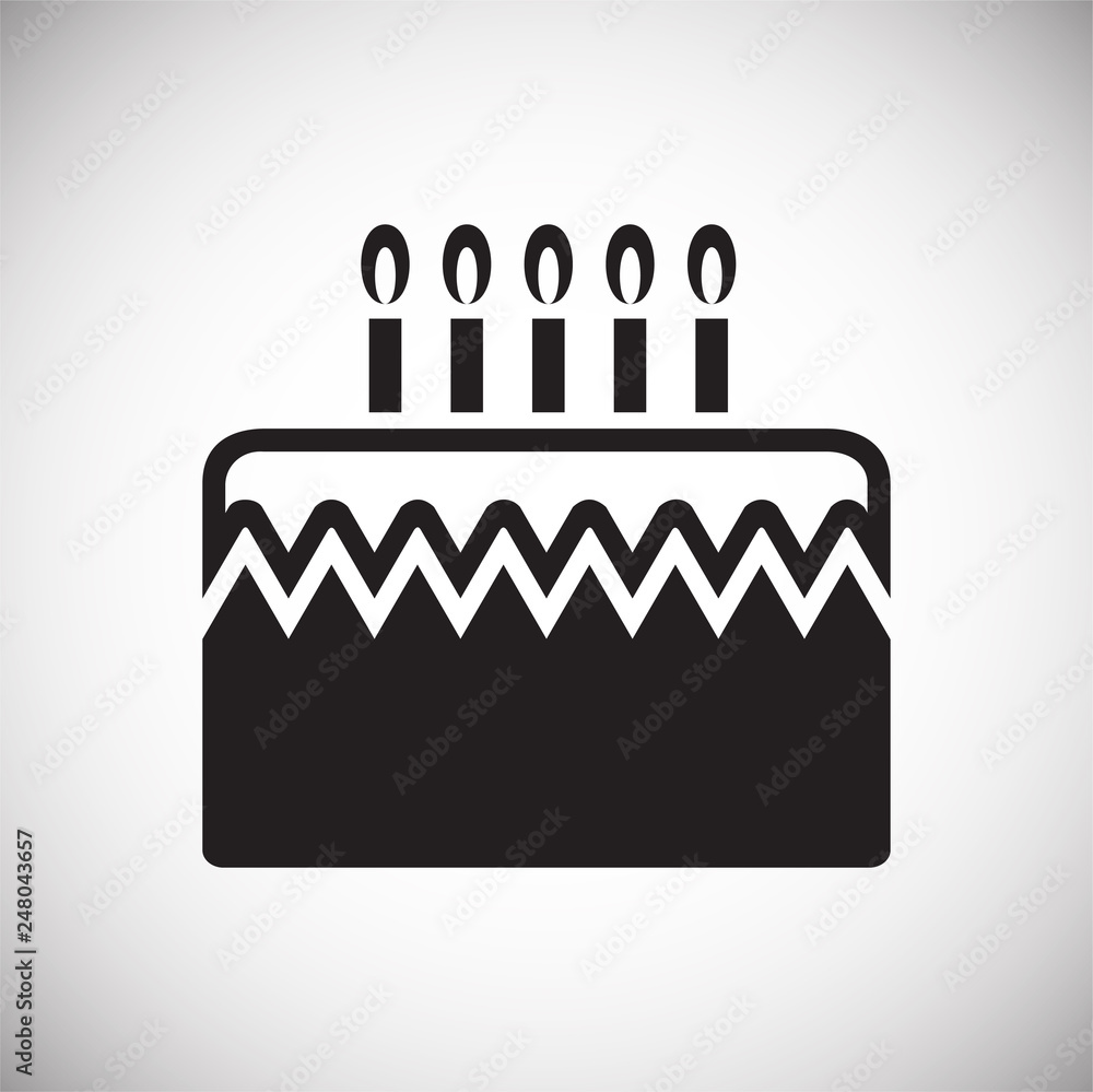 Poster cake icon on white background for graphic and web design, modern simple vector sign. internet concep