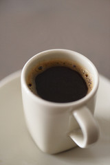 Black Turk coffee in small coffee cup minimalist style