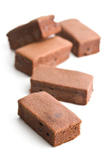 Sweet chocolate brownies.