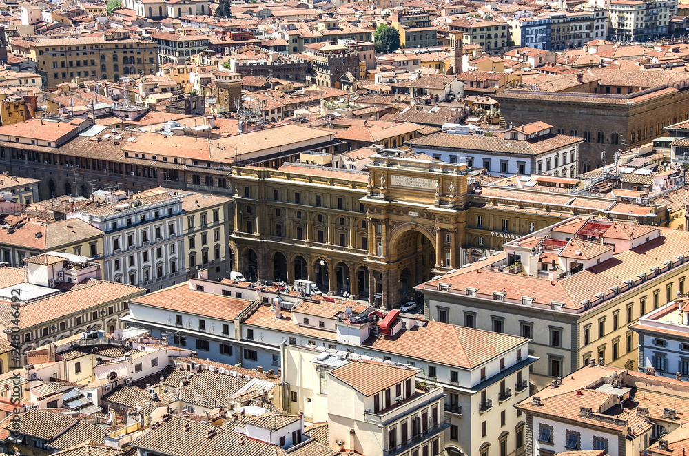 Canvas Prints Republic Square in Florence.