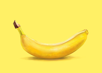 Banana Banana pattern on yellow background