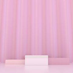 Minimalistic showcase with empty space. Design for product presentation.